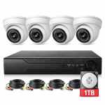 1080p Home Security CCTV AHD Turret Camera System with 8 Channel with 1TB Harddisk