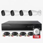 5MP Full Color Night Vision CCTV System – Bullet Cameras with Built-in Mic, 8 Channel XVR & 1TB Storage