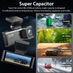 Dual Lens Dash Camera3.18inch Screen, 4k+2k, Wifi GPS, ADAS, car Charger, with indoor rear camera, XW40 - Image 3
